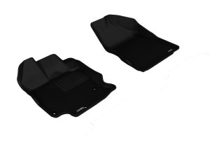 Toyota Venza Floor Mat - Front - 3D MAXpider - Kagu - Black - 2012